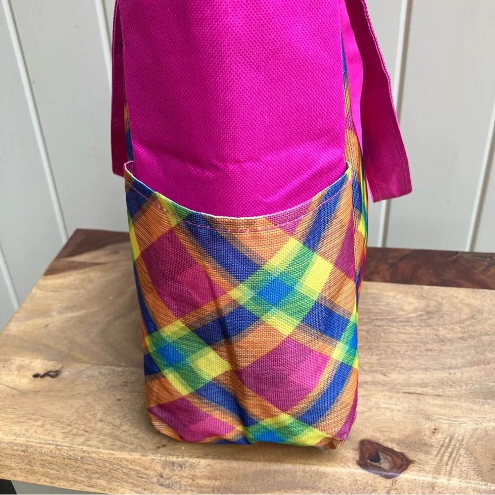 Rainbow plaid lunch tote - Picture 5 of 13